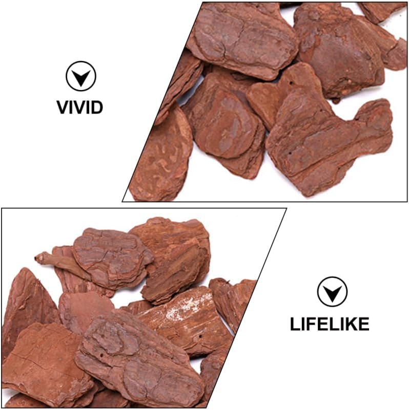 Hohopeti 1pack Reptiles Box Ornament Natural Pine Bark Landscaping Decor for Reptile Breeding Tanks Pack for Turtle Habitats and Terrarium Decoration
