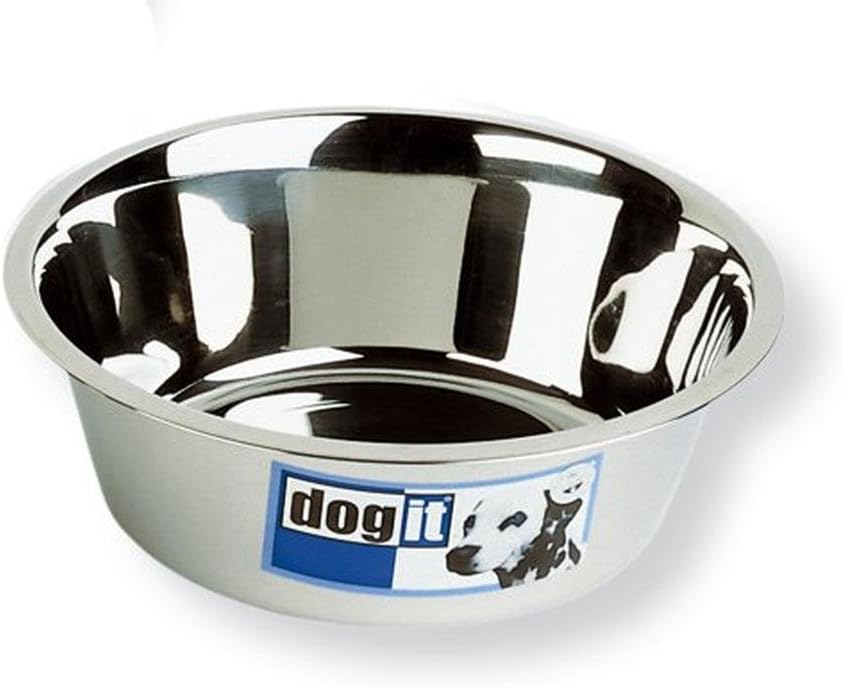 Dogit Stainless Steel Dog Bowl, Large-1.5-Liter (50-Ounce), M (Pack of 1)