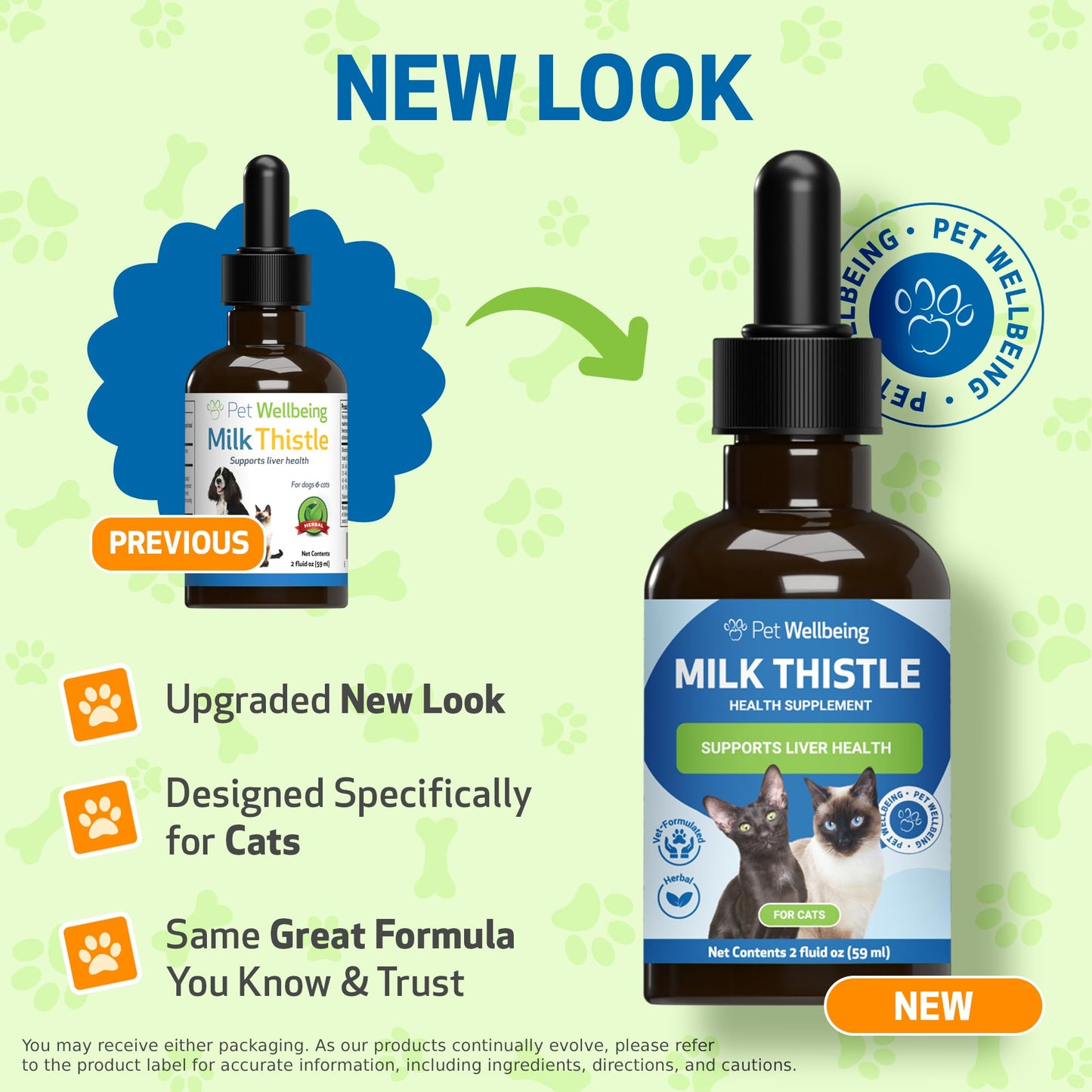 Pet Wellbeing Milk Thistle for Cats - Supports Liver Health, Healthy Detoxification, Antioxidant Support, Liver Cell Support, Silymarins - Herbal Supplement 2 fl oz (59 ml)