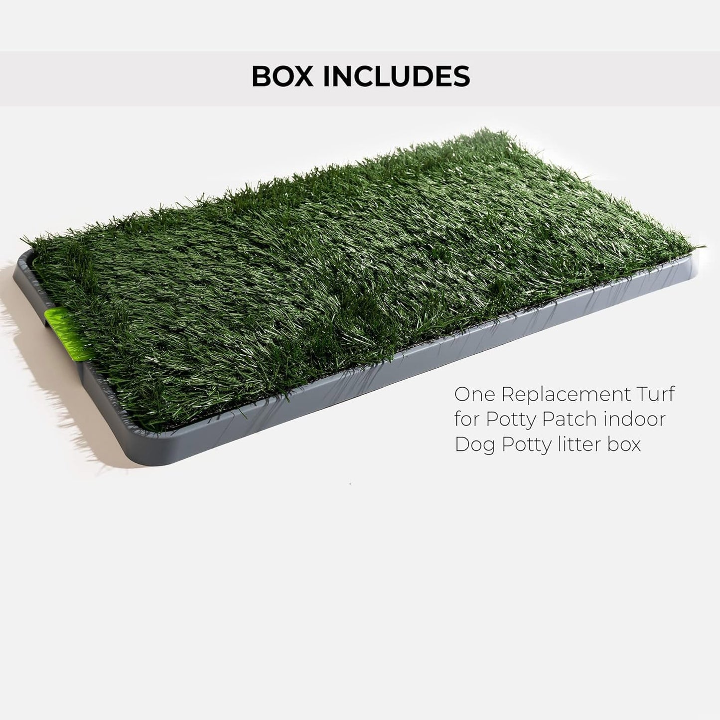 Dog Grass Pad with Tray, Artificial Turf Dog Grass Pee Pad Potty Training for Indoor Outdoor Use, Washable Replacement Potty Mat for Puppy and Small Pet, 20 inch x 25 inch