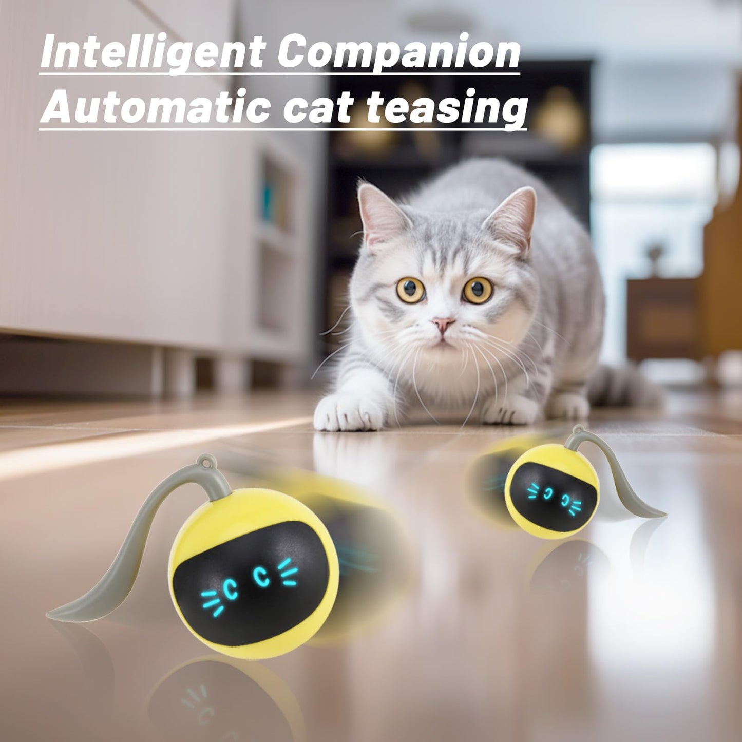 LUPAPA Interactive Cat Toys, Indoor Simulation Hunting Toys for Cats, Hunting Hood with Cat Ball