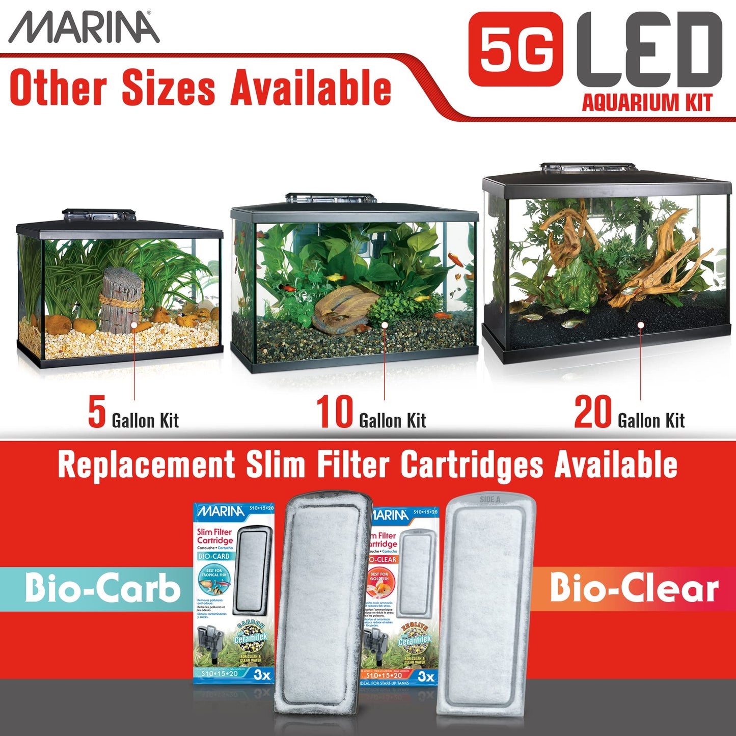 Marina LED Aquarium Kit, 10 Gallon, (15256A1)