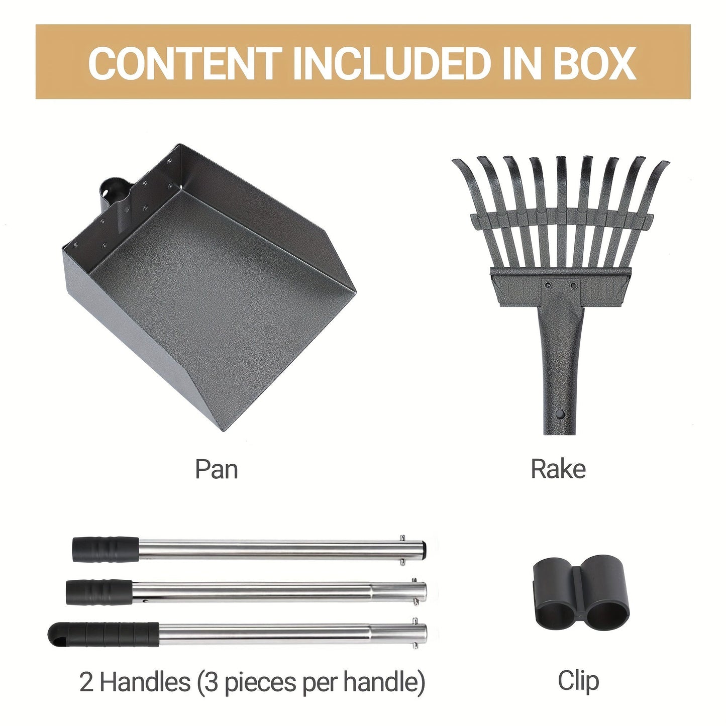 NNETM Dog Pooper Stainless Steel Scooper Set - Furr-Reel