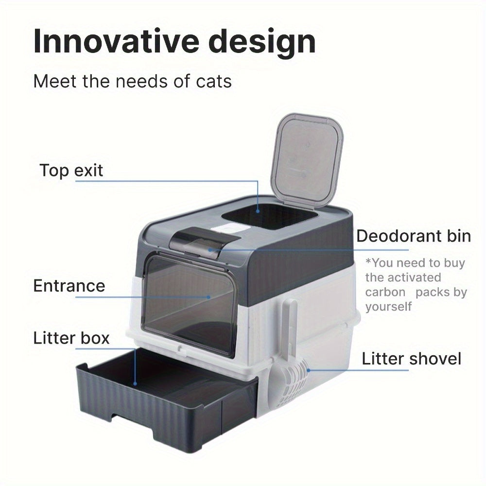 NNETM Extra Large Cat Litter Box Dual Entry - Furr-Reel