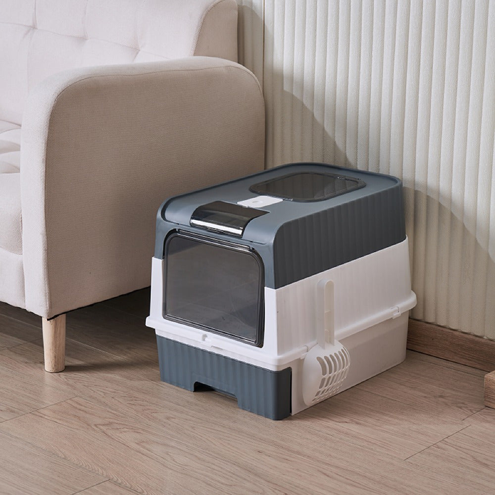 NNETM Extra Large Cat Litter Box Dual Entry - Furr-Reel