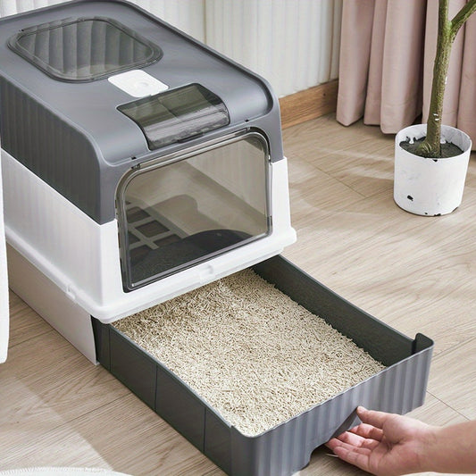 NNETM Extra Large Cat Litter Box Dual Entry - Furr-Reel