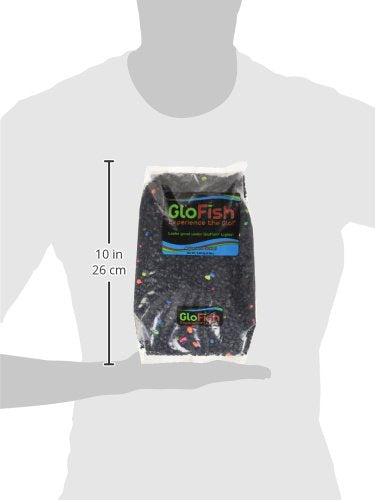 Glofish Aquarium Gravel, Black with Fluorescent Highlights, 5-Pound Bag - Furr-Reel