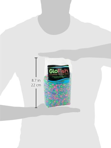 Glofish Aquarium Gravel, Black with Fluorescent Highlights, 5-Pound Bag - Furr-Reel