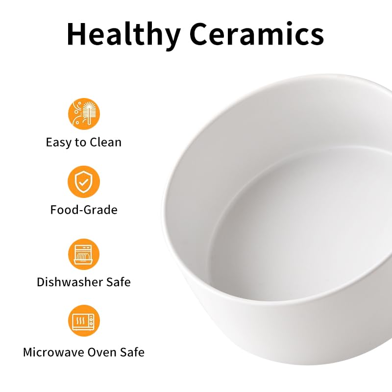 Mtlpaetm Ceramic Pet Bowls for Dog and Cat, No Spill Dog Food and Water Bowl Set with Anti-Slip Wooden Stand, Feeding Dishes Suitable for Small, Medium and Large Cats Dogs Black（850ml/29.9oz）