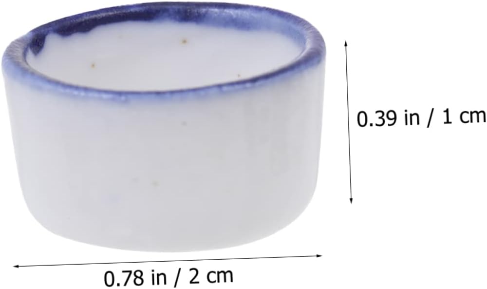 ROMISBABA 24pcs Reptile Supplies Ceramic Climbing Pet Water Basins Reptile Bowl Set for Scorpion Spider