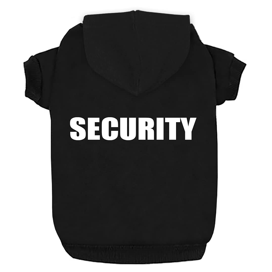 Dog Hoodies Clothes Security Rdc Pet Apparel Winter Sweatshirt Warm Sweater Cotton Jacket Coat Hoodie for Samll Dog Medium Large Cat Black, M - Furr-Reel