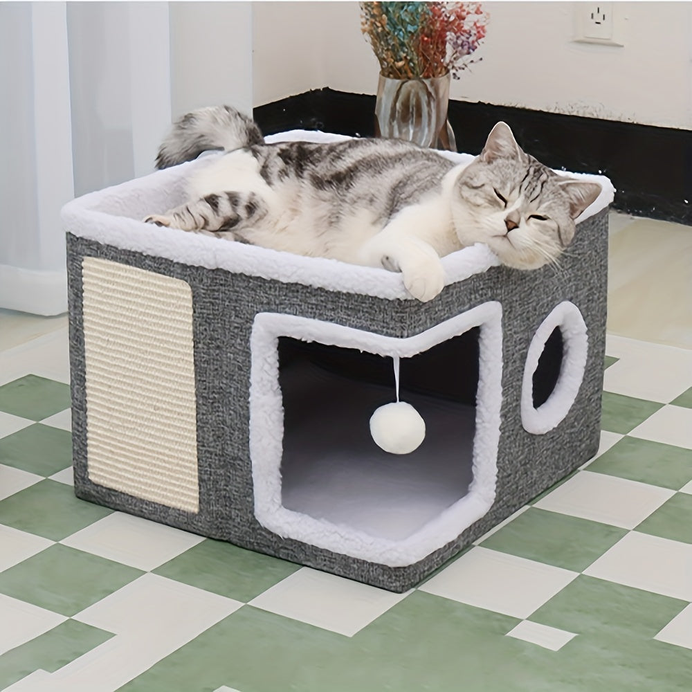 NNETM Double-Layer Cat Bed Cave Sofa - Furr-Reel