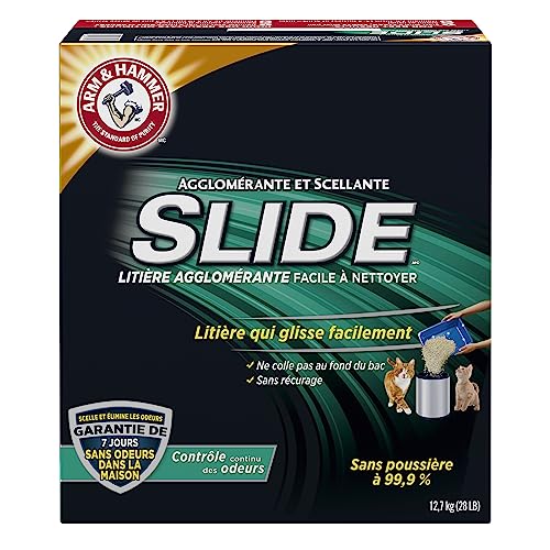 Arm & Hammer Clump & Seal Slide Clay Cat Litter, Non-Stop Odour Control, 12.7kg, 7 Days of Odour Control, Dust Free, Clumping Litter (Pack of 1)