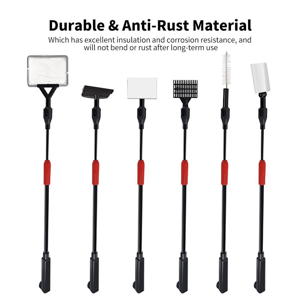 Aquarium Gravel Cleaner, Fish Tank Cleaner, Quick Water Changer, Gravel Vacuum for Aquarium, Fish Tank Vacuum Gravel Cleaning Kit for Water Changing Sand Washing with Cleaning Brush