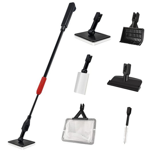 Aquarium Gravel Cleaner, Fish Tank Cleaner, Quick Water Changer, Gravel Vacuum for Aquarium, Fish Tank Vacuum Gravel Cleaning Kit for Water Changing Sand Washing with Cleaning Brush