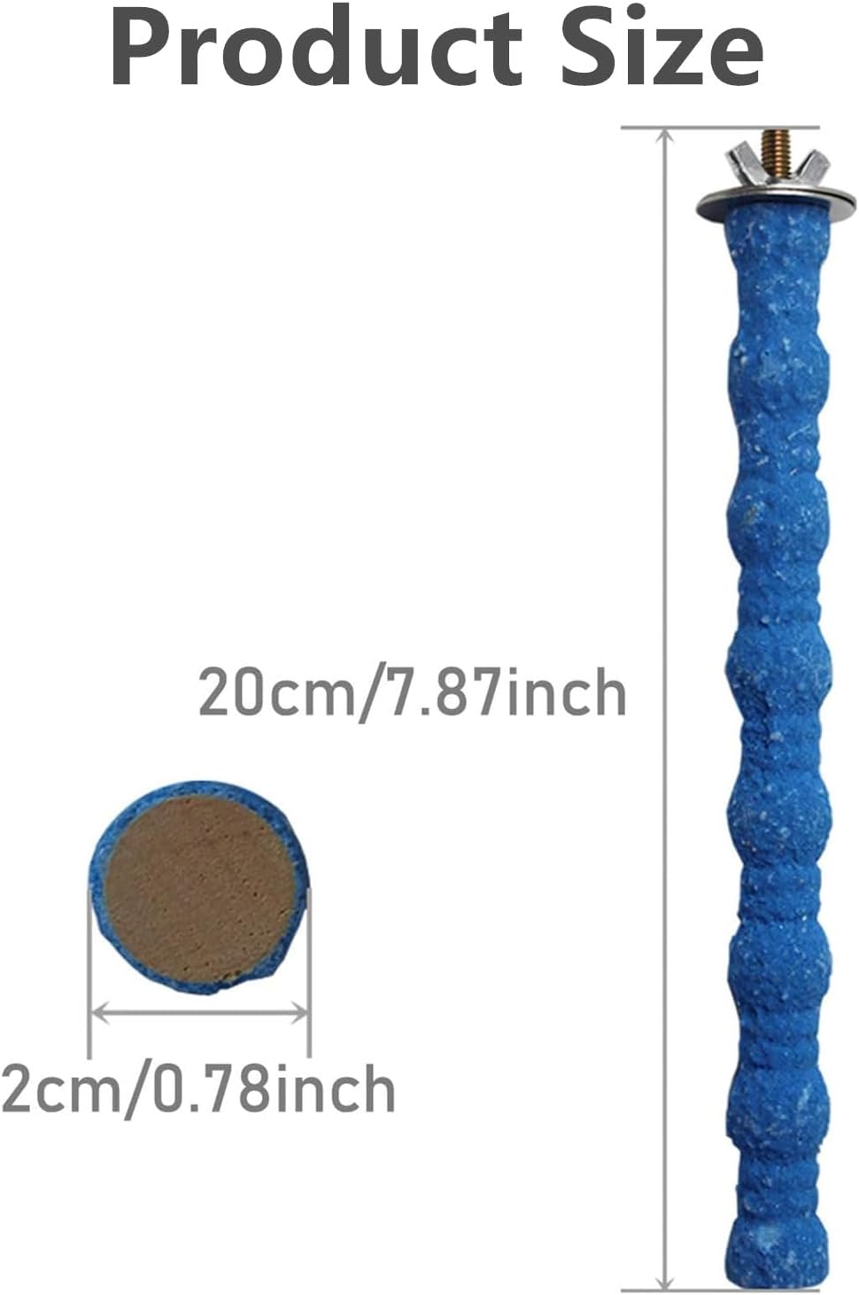 Bird Perch Stand Toy Wood Parrot Perch Stand Platform Paw Grinding Rough-surfaced Chew Toys Cage Accessories Exercise Toys Random Color, Suitable for Budgies Parakeet Cockatiel Conure Hamster (3 PCS)