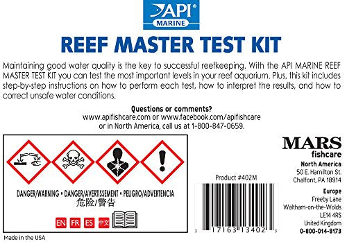 API FRESHWATER MASTER TEST KIT 800-Test Freshwater Aquarium Water Master Test Kit, White, Single, Multi-colored