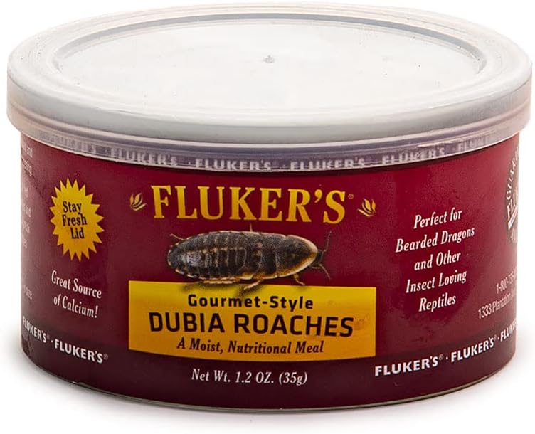 Fluker's Gourmet-Style Canned Dubia Roaches 1.2 oz, Brown - Furr-Reel