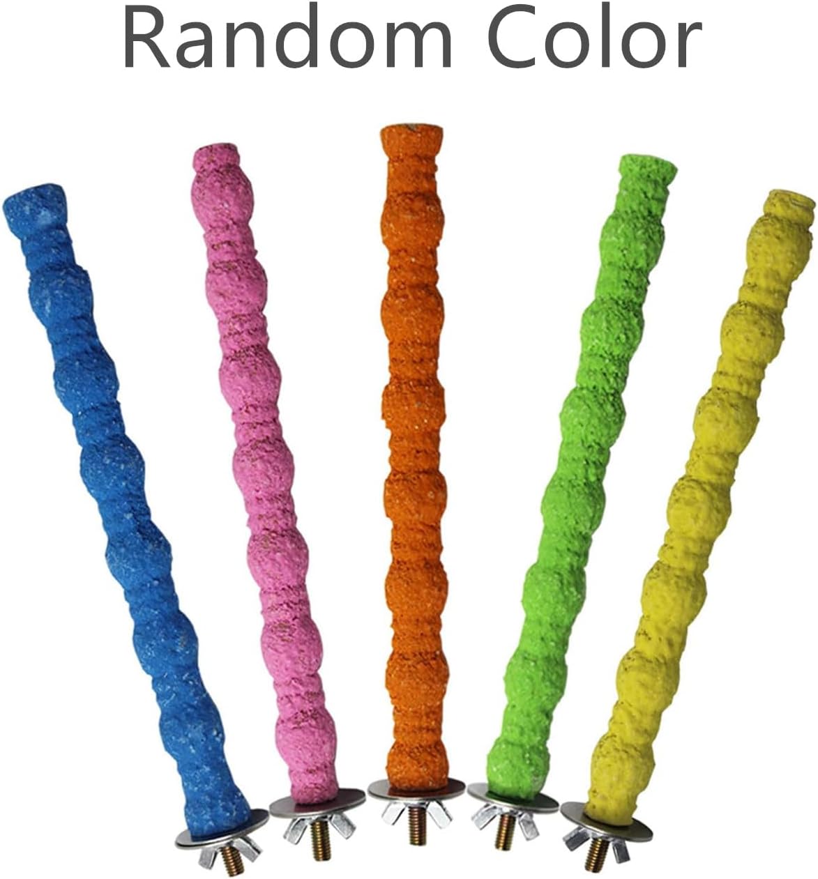 Bird Perch Stand Toy Wood Parrot Perch Stand Platform Paw Grinding Rough-surfaced Chew Toys Cage Accessories Exercise Toys Random Color, Suitable for Budgies Parakeet Cockatiel Conure Hamster (3 PCS)