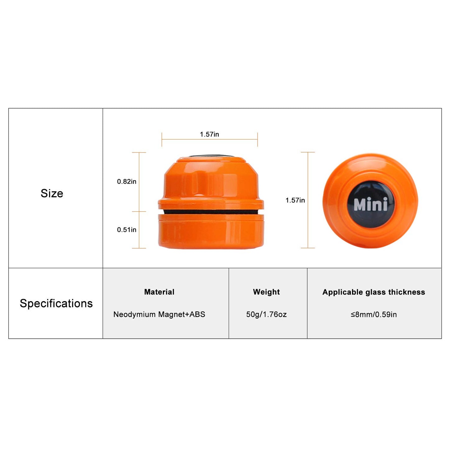 TOP Star Mini Magnet Fish Tank Brush, Aquarium Cleaner, Fish Tank Glass Cleaner, Mini Portable Durable Magnet, Cleaning for Fish Tank and Algae Removal (Green)