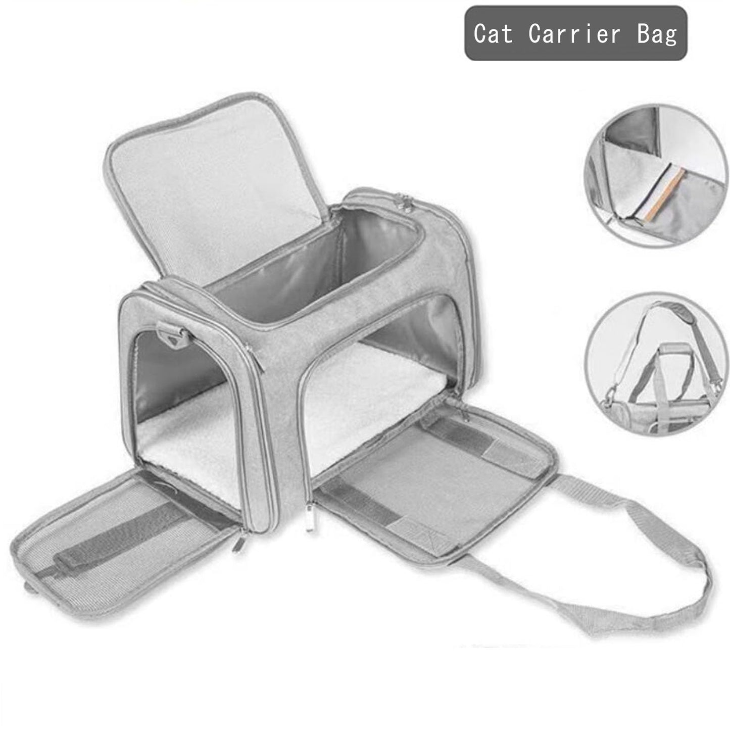 Pet Carrier Airline Approved,Soft Sided Cat Carrier New Upgraded Small Dog Carrier with Lockable Zippers,Breathable Pet Carrier,Dog Carrier for Small Medium Cats Furr-Reel
