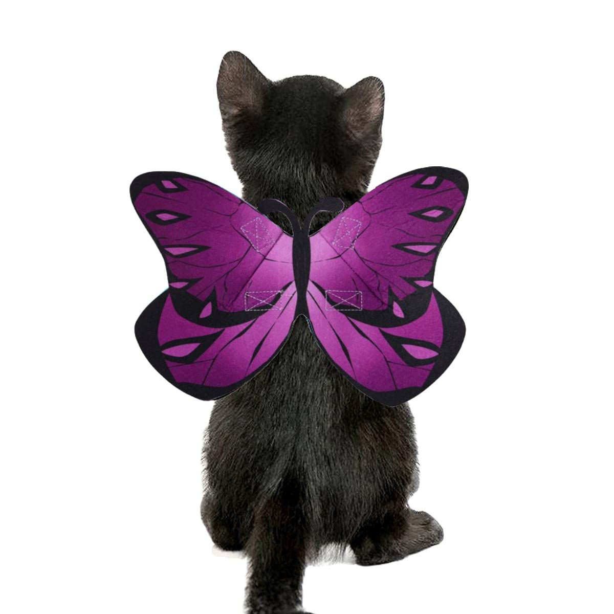 Pet Cat Bat Wings for Halloween Party Decoration, Puppy Collar Leads Cosplay Bat Costume,Cute Puppy Cat Dress Up Accessories