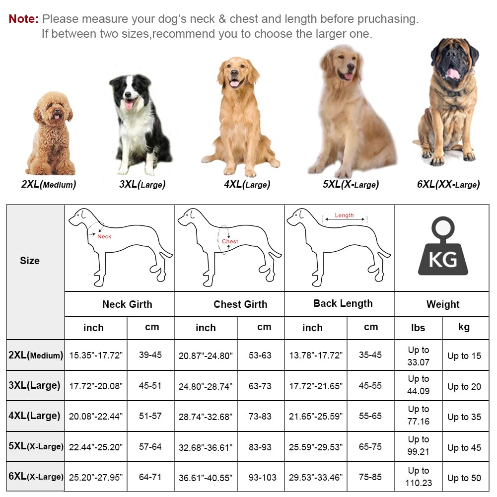 KOOGAL Pet Large Dog Raincoat Apparel Poncho Waterproof for Medium Large Sized for Dog Raincoat Clothes，Dog Rain Jacket,Pet Dog Clothes,Raincoats Coat (Green, 2XL)