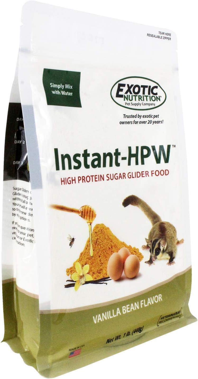 Instant-HPW 8 oz (Makes 1.5 lb) - All Natural Vitamin Enriched Sugar Glider Food - Healthy & Nutritious - High Protein Wombaroo - Staple Diet