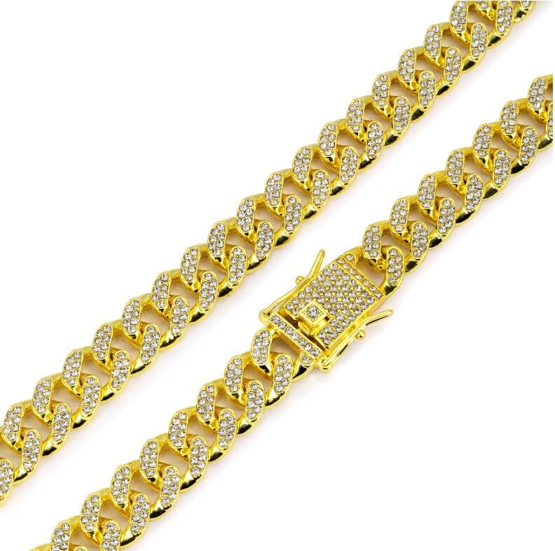 Pimaodog Chain Dog Collar with Bling, Glitter Rhinestone Sparkly Diamond Metal Necklace Cuban Link Cat Collars for Small Medium Large Pet Dogs Puppy (Silver, 16 Inches)