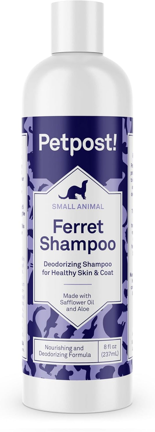 Petpost | Ferret Shampoo - Naturally Effective Deodorant Shampoo for Ferrets and Small Animals - Healthy Skin & Coat Formula 237 ml