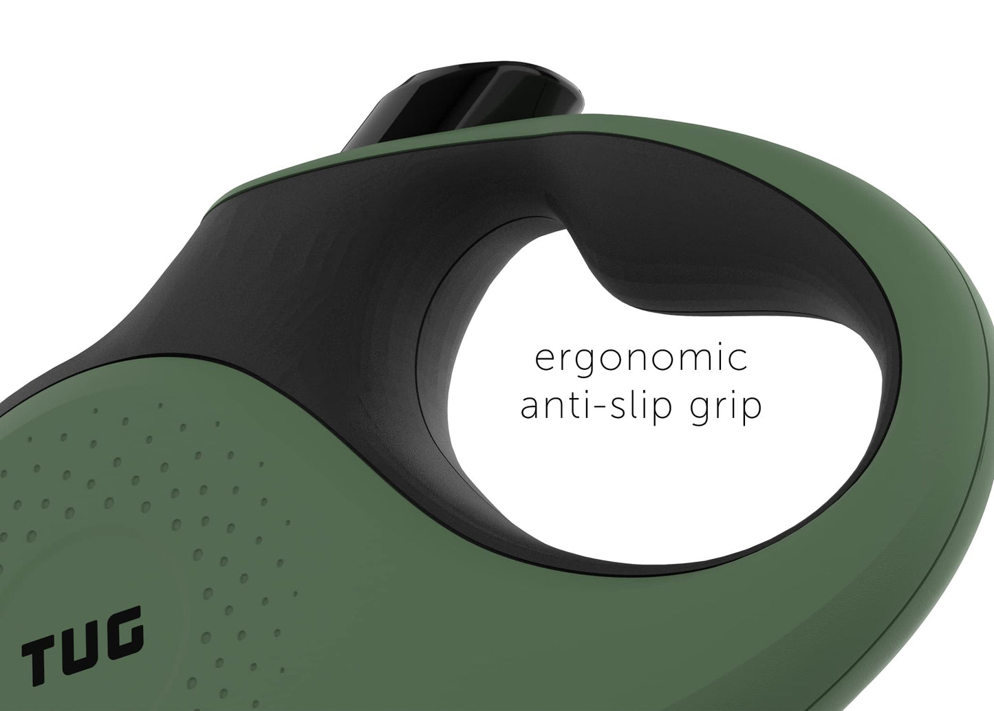 TUG 360° Tangle-Free Retractable Dog Leash for Up to 50 kg Dogs | 5 m Strong Nylon Tape/Ribbon | One-Handed Brake, Pause, Lock (Large, White)