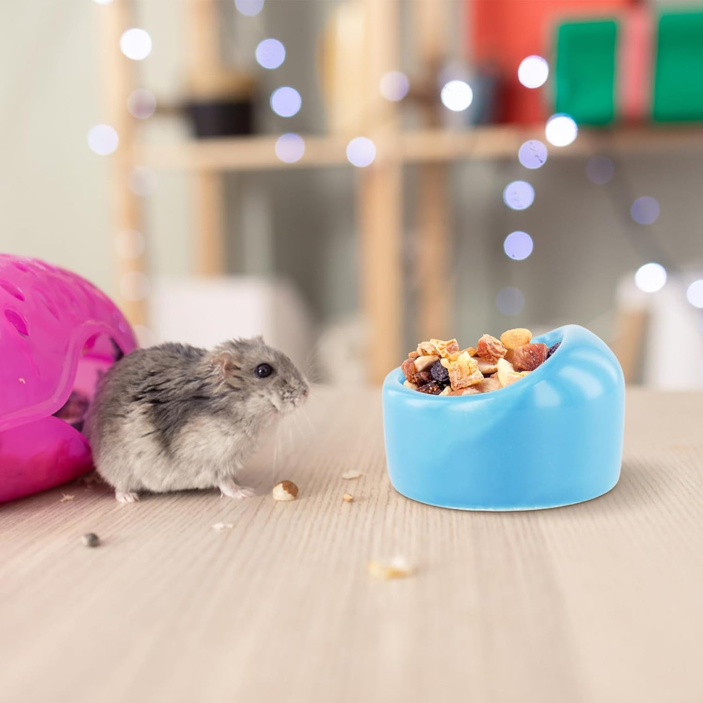 Nivofu 3PCS Hamster Bowl, Ceramic Hamster Bowl, Guinea Pig Bowl, Hedgehog Bowl, Small Animal Food Bowl, Food Bowl for Hamsters, Small Hamster Bowl, Small Animal Bowl for Hamster Gerbil Hedgehog