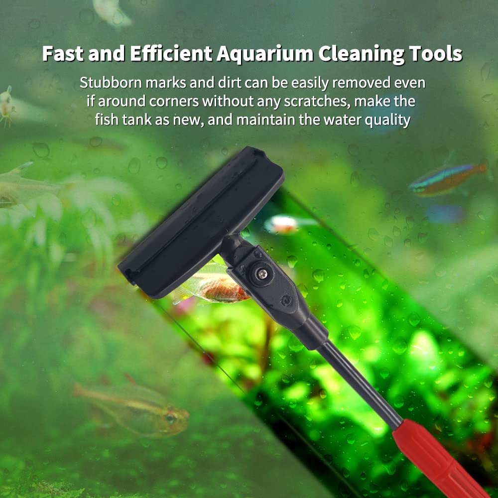 Aquarium Gravel Cleaner, Fish Tank Cleaner, Quick Water Changer, Gravel Vacuum for Aquarium, Fish Tank Vacuum Gravel Cleaning Kit for Water Changing Sand Washing with Cleaning Brush