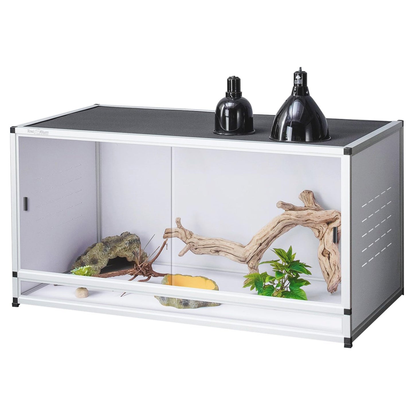 Reptile Terrarium 120 Gallon 4x2x2FT Large PVC Enclosure Breeding Tank for Bearded Dragon Gecko Lizard Snake, Wide Breeding Lounge Vivarium Suit for Juvenile to Adult Reptiles - Furr-Reel