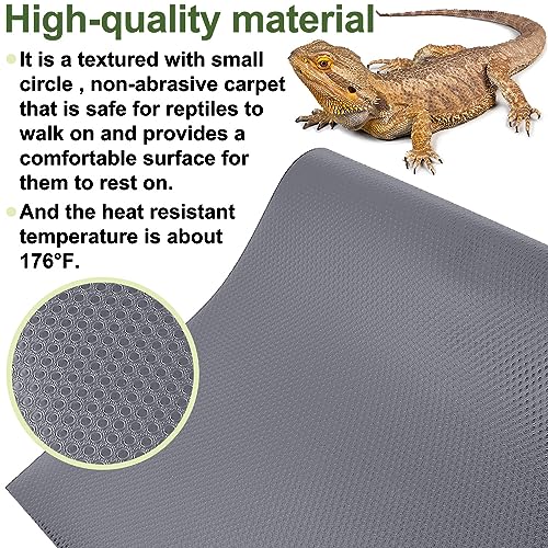 TCYPUHL Reptile Carpet, Reptile Mat, Bearded Dragon, Leopard Gecko Substrate,Bearded Dragon Tank Flooring, Snake,Tortoise Bedding, Bearded Dragon Tank Accessories (18"X 79", 1 PCS)