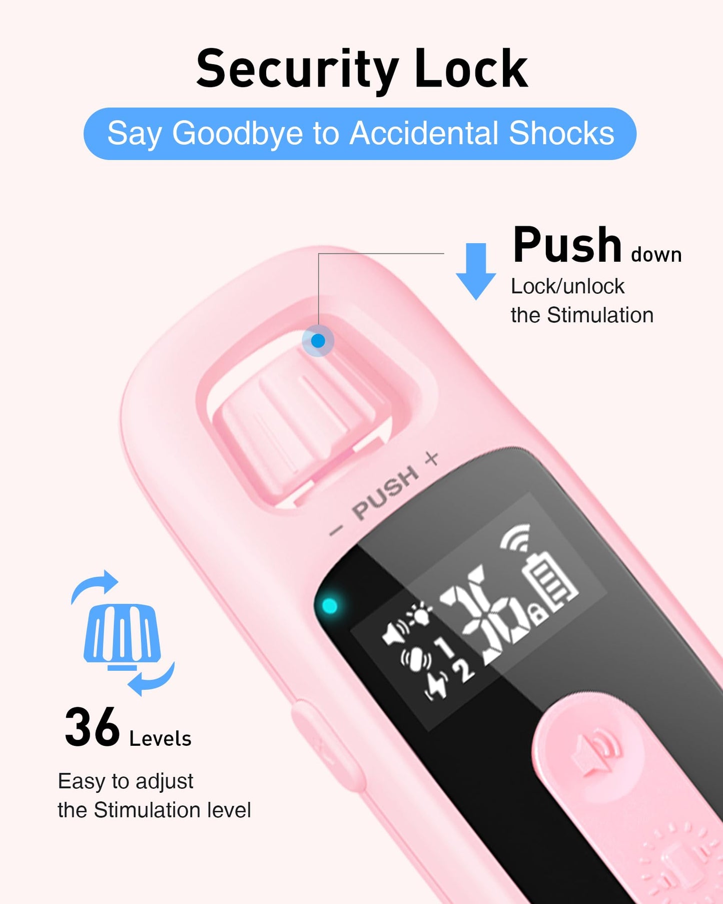 ABBIDOT 3300 Ft Dog Training Collar with Remote - [New Version] Shock Collar, 5 Training Modes, 88 Levels e Collar, Waterproof Training Collar for Small Medium Large Dogs(15~120 lbs)