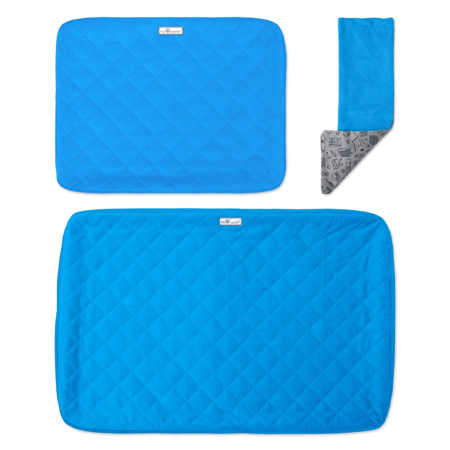 Paw Inspired® Doublure polaire ajustée pour cage de Ferret Nation/Critter Nation - Pour furets, rats, chinchillas, hérissons et autres petits animaux (gris, double unité)