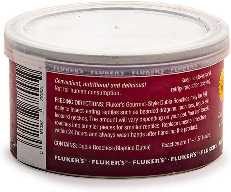 Fluker's Gourmet-Style Canned Dubia Roaches 1.2 oz, Brown - Furr-Reel