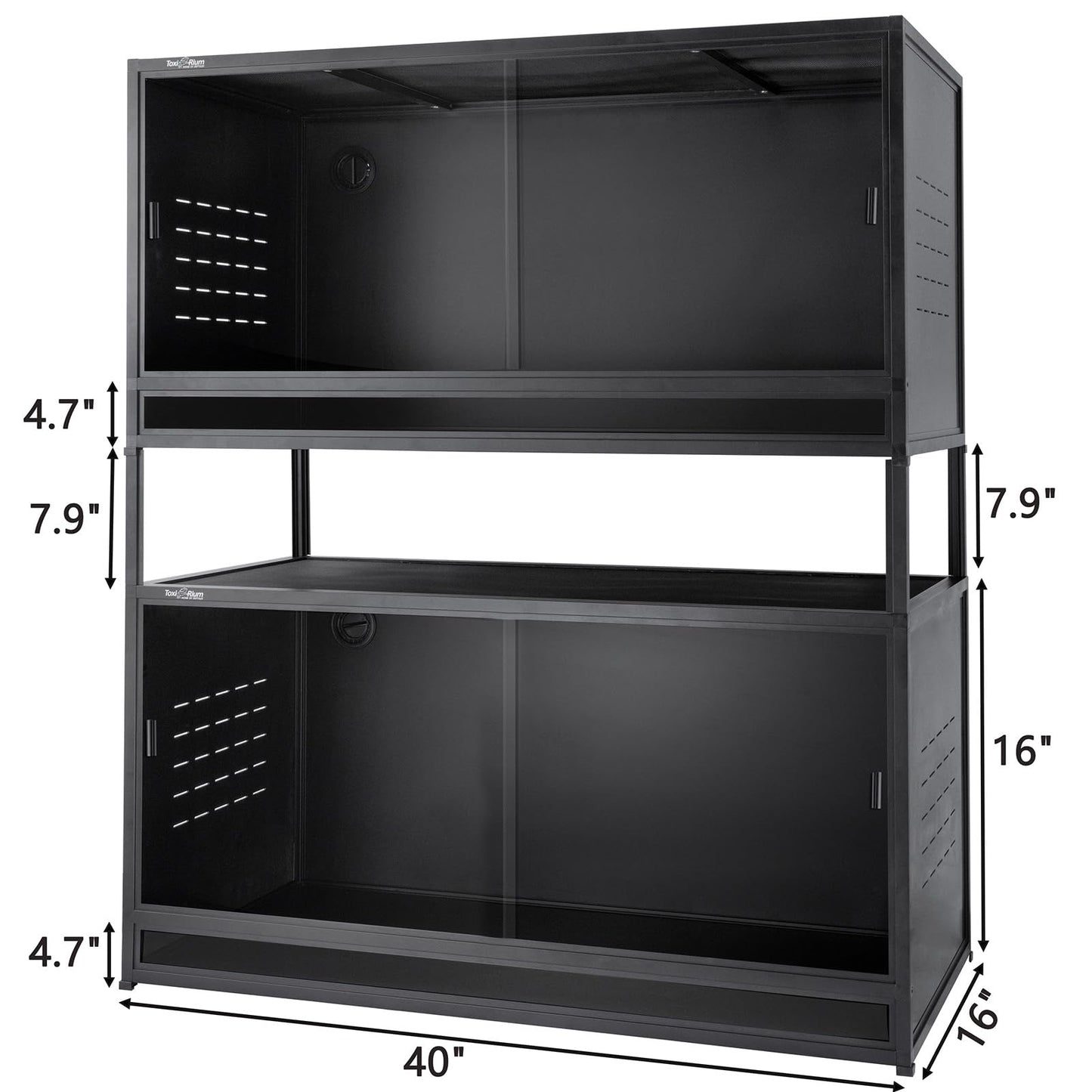 Reptile Terrarium 120 Gallon 4x2x2FT Large PVC Enclosure Breeding Tank for Bearded Dragon Gecko Lizard Snake, Wide Breeding Lounge Vivarium Suit for Juvenile to Adult Reptiles - Furr-Reel