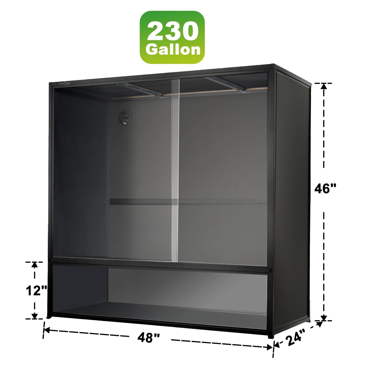 Reptile Terrarium 120 Gallon 4x2x2FT Large PVC Enclosure Breeding Tank for Bearded Dragon Gecko Lizard Snake, Wide Breeding Lounge Vivarium Suit for Juvenile to Adult Reptiles - Furr-Reel