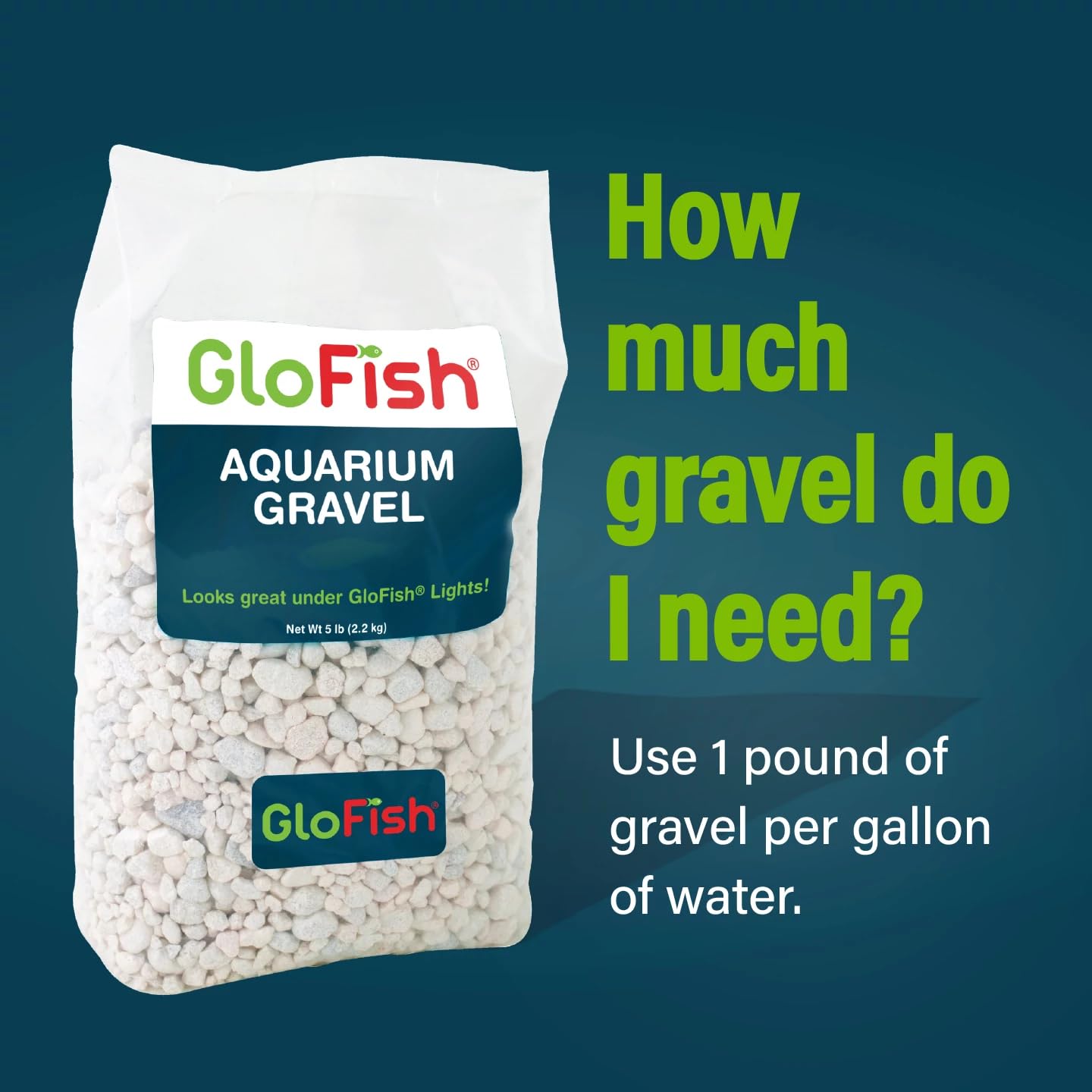 Glofish Aquarium Gravel, Black with Fluorescent Highlights, 5-Pound Bag - Furr-Reel