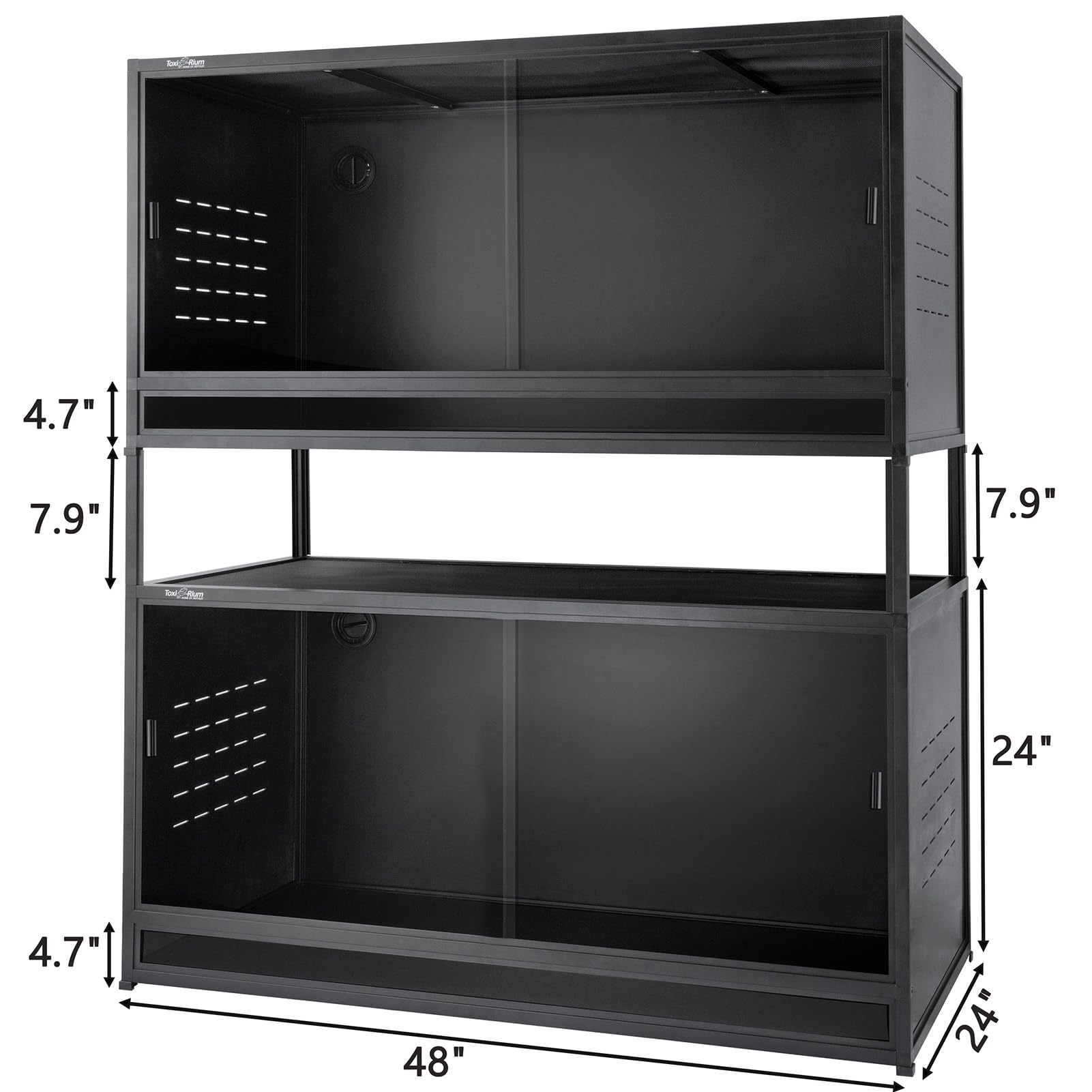 Reptile Terrarium 120 Gallon 4x2x2FT Large PVC Enclosure Breeding Tank for Bearded Dragon Gecko Lizard Snake, Wide Breeding Lounge Vivarium Suit for Juvenile to Adult Reptiles - Furr-Reel