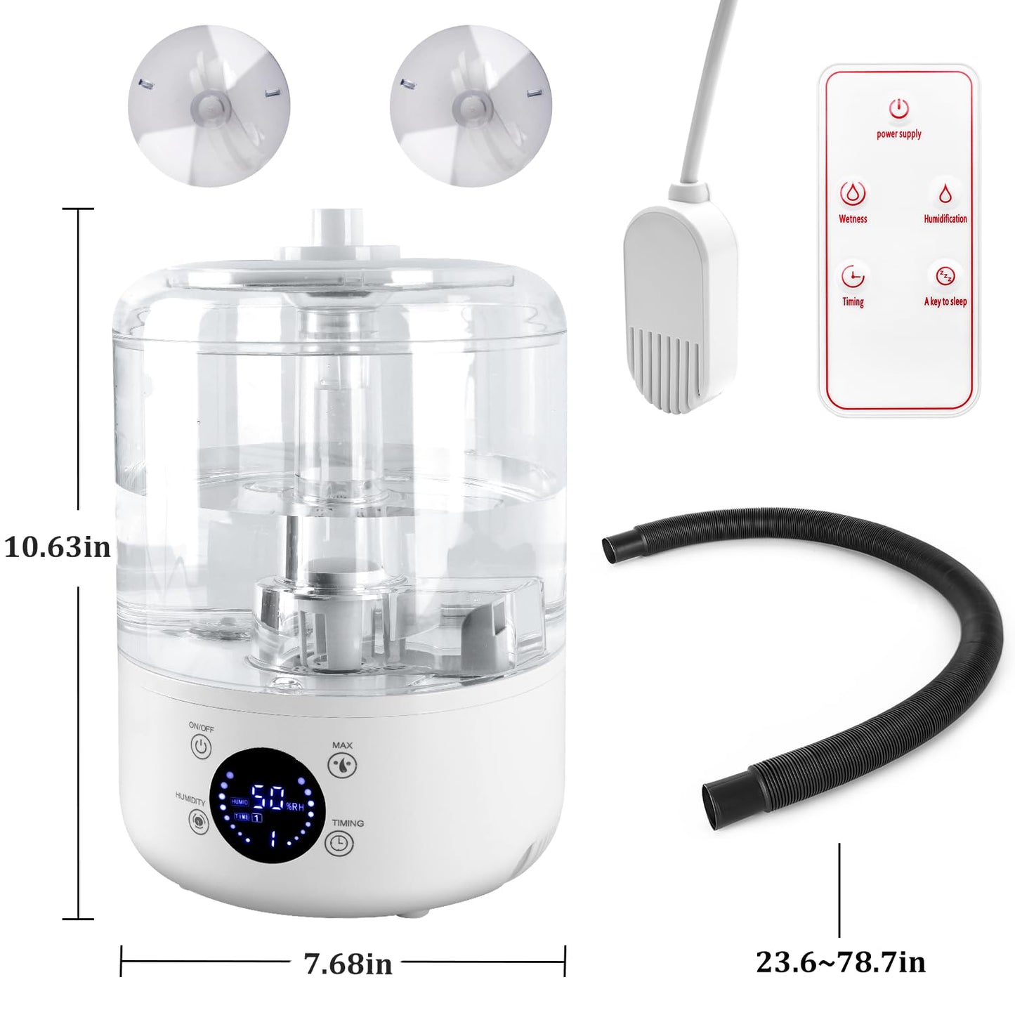 4L Reptile Fogger Humidifier - Terrariums Fog Machine with Humidity Control Sensor, Timer & 3 Adjustable Mist Levels, Touch & Remote Control, Reptile Mister for Reptiles Amphibians Snake Herps Furr-Reel