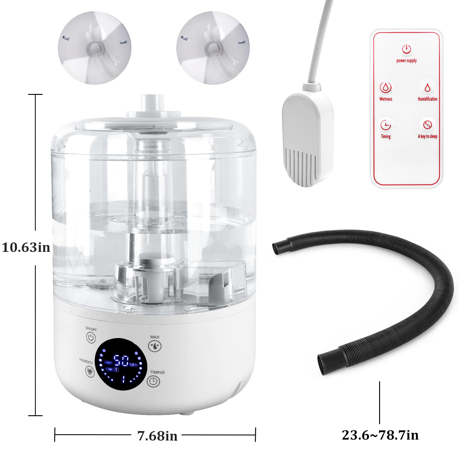 4L Reptile Fogger Humidifier - Terrariums Fog Machine with Humidity Control Sensor, Timer & 3 Adjustable Mist Levels, Touch & Remote Control, Reptile Mister for Reptiles Amphibians Snake Herps Furr-Reel
