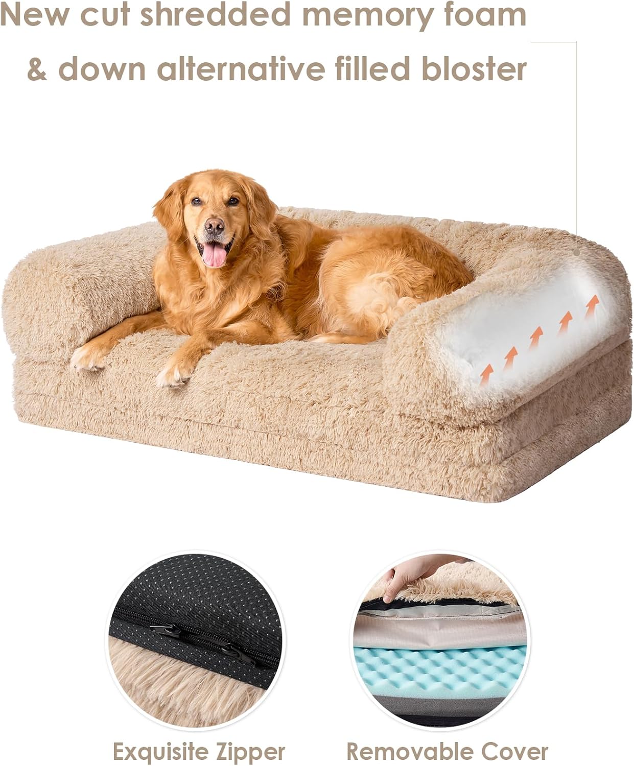 EHEYCIGA Foldable XXL Dog Bed, 54"x38"x7.5" Memory Foam Orthopedic Dog Couch for Extra Large Dogs, Calming Waterproof Pet Sofa with Washable Cover, Human Dog Bed for Kids, Dark Grey - Furr-Reel