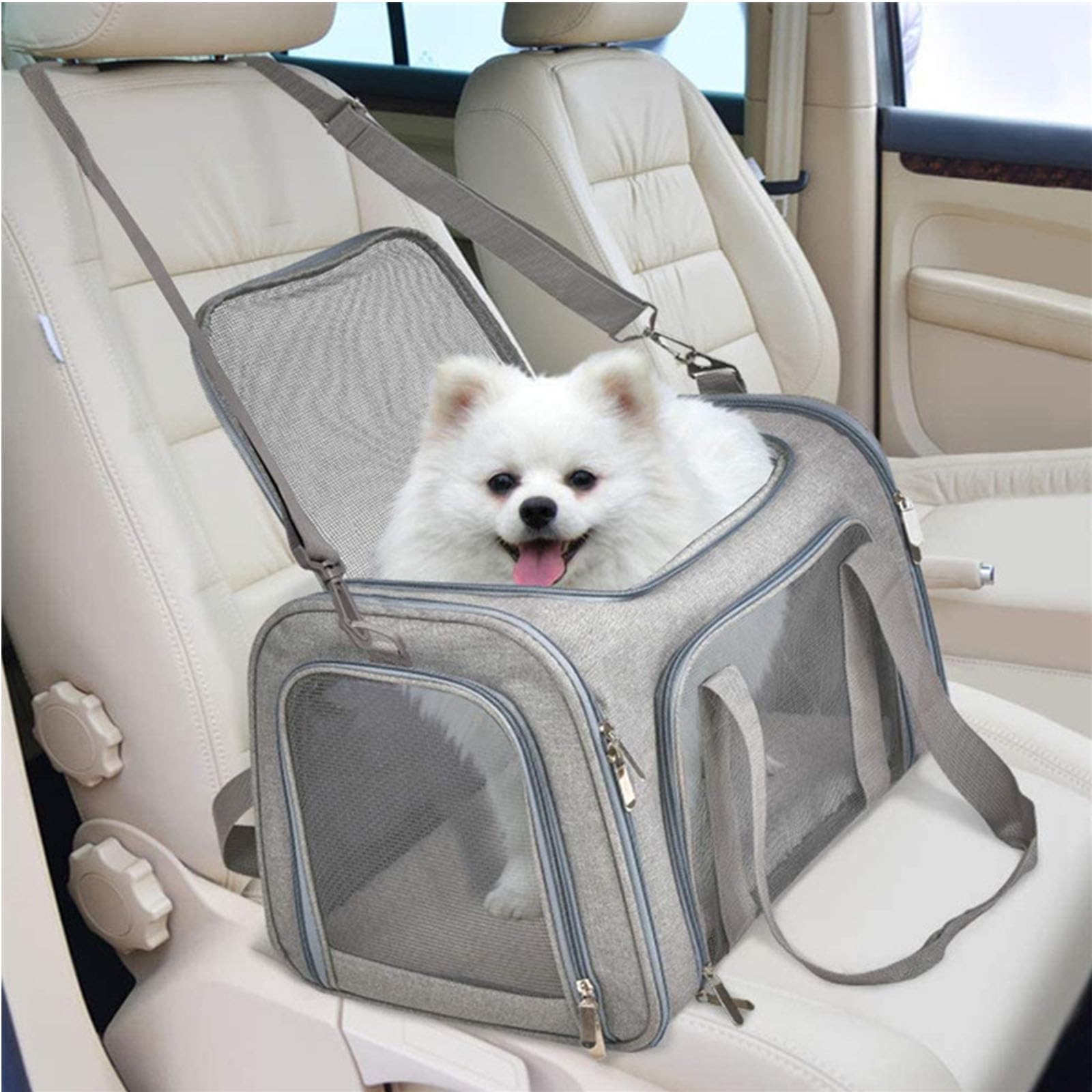 Pet Carrier Airline Approved,Soft Sided Cat Carrier New Upgraded Small Dog Carrier with Lockable Zippers,Breathable Pet Carrier,Dog Carrier for Small Medium Cats Furr-Reel