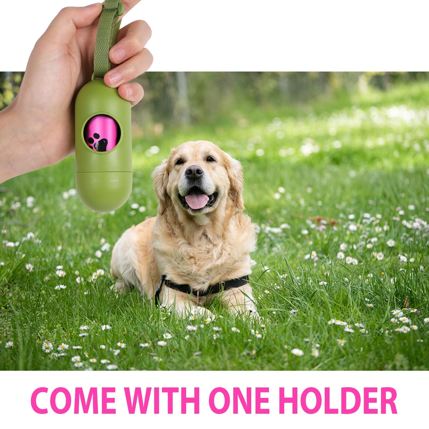 Yingdelai Dog Poop Bags, 540 Counts Poop Bags Leak-Proof Dog Waste Bags with 1 Dispenser Poop Bags for Dogs|Doggy (Scented)