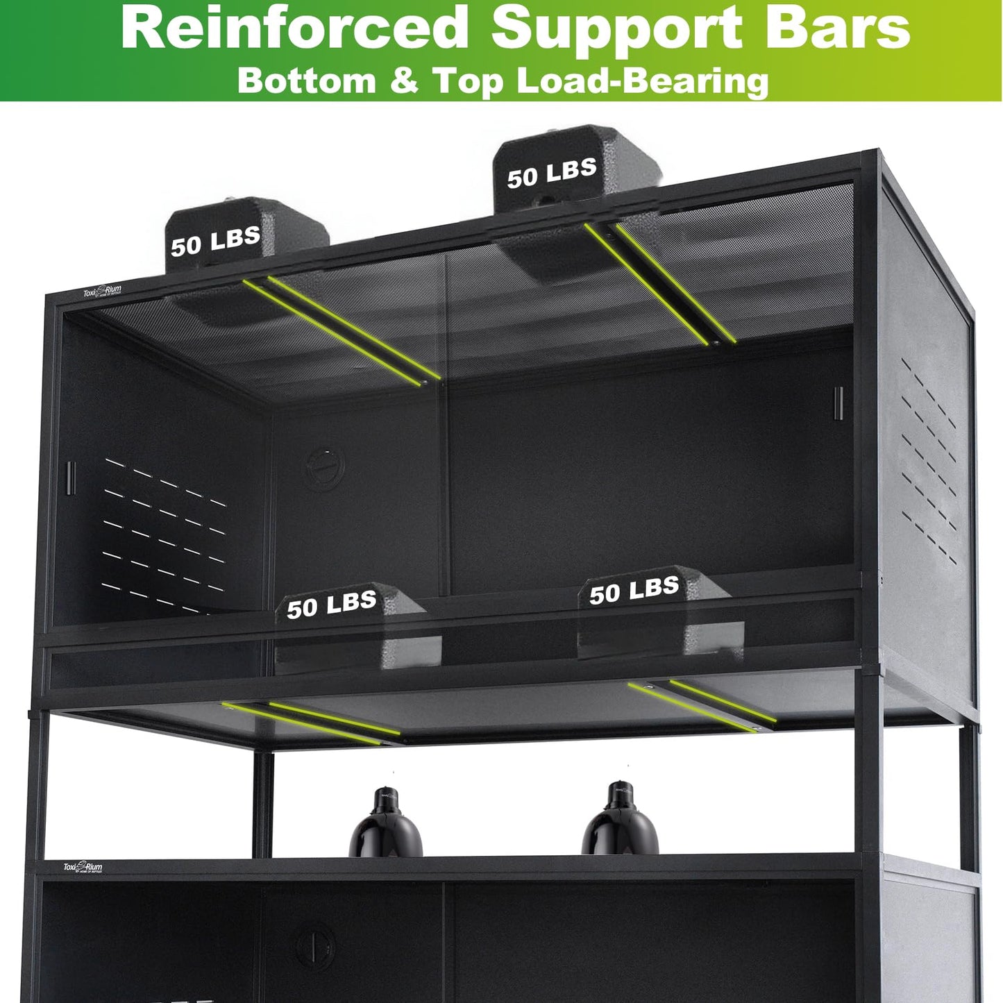 Reptile Terrarium 120 Gallon 4x2x2FT Large PVC Enclosure Breeding Tank for Bearded Dragon Gecko Lizard Snake, Wide Breeding Lounge Vivarium Suit for Juvenile to Adult Reptiles - Furr-Reel