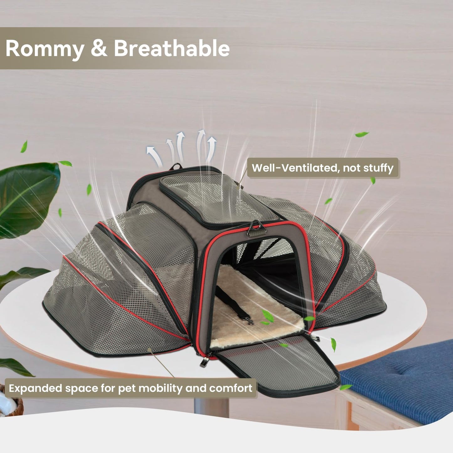 Petsfit Rabbit Carrier Bunny Carriers, Airline Approved Soft-Sided Pet Carrier for Guinea Pig/Cat/Dog/Kittens/Puppy, 16"x 10"x 9"