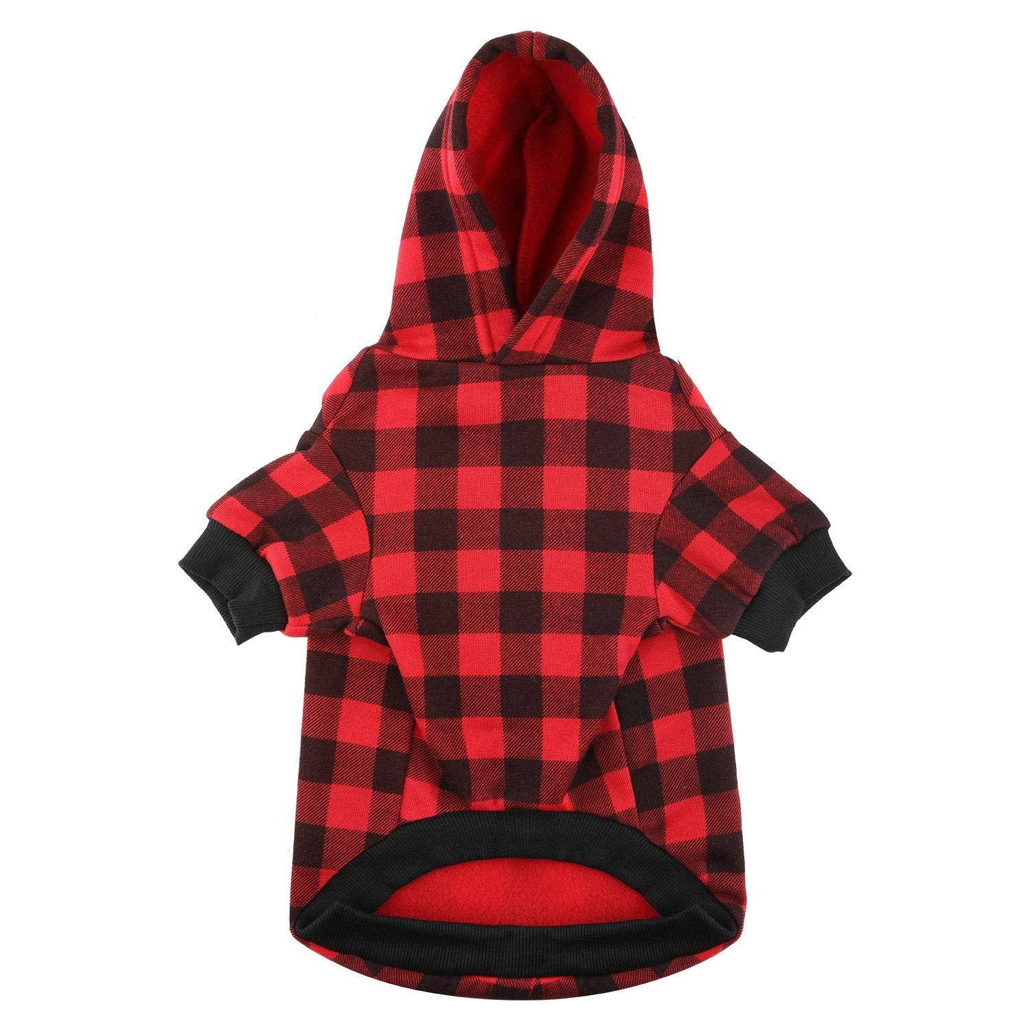 Plaid Dog Hoodie Sweatshirt Sweater for Extra Large Dogs Cat Puppy Clothes Coat Warm and Soft(XL) Furr-Reel